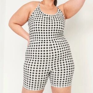 Old Navy Active PowerChill Racerback Romper Bodysuit